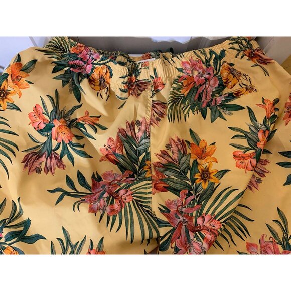 H&M Men's Sz XL Yellow Green Shorts‎ Hawaiian - Picture 3 of 5